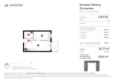 Mieszkanie, 33,61 m², 2 pokoje, piętro 4, oferta nr 2.B.4.02