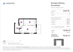 Mieszkanie, 43,26 m², 2 pokoje, piętro 4, oferta nr 2.B.4.10