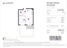 Mieszkanie, 41,84 m², 2 pokoje, parter, oferta nr 6.A.0.06