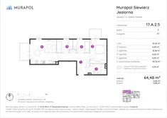 Mieszkanie, 64,48 m², 4 pokoje, piętro 2, oferta nr 17.A.2.5