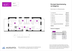 Mieszkanie, 65,47 m², 4 pokoje, piętro 1, oferta nr 4.A.1.08