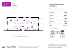 Mieszkanie, 65,47 m², 4 pokoje, piętro 1, oferta nr 4.B.1.01