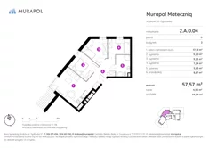 Mieszkanie, 57,57 m², 4 pokoje, parter, oferta nr 2.A.0.04