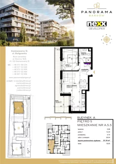 Mieszkanie, 51,10 m², 2 pokoje, piętro 5, oferta nr A 5.5