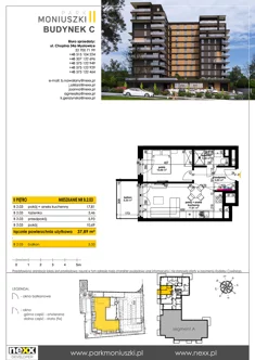 Mieszkanie, 37,89 m², 2 pokoje, piętro 2, oferta nr B 2.03