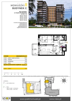 Mieszkanie, 37,89 m², 2 pokoje, piętro 4, oferta nr B 4.03