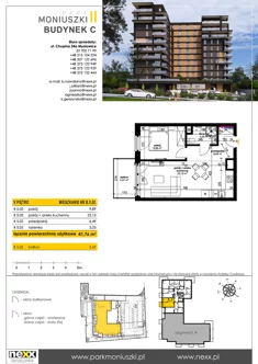 Mieszkanie, 41,76 m², 2 pokoje, piętro 5, oferta nr B 5.02