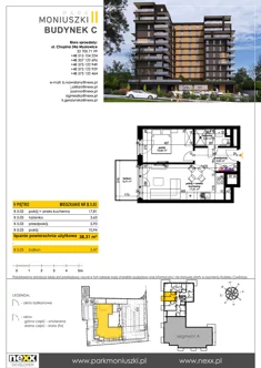 Mieszkanie, 38,31 m², 2 pokoje, piętro 5, oferta nr B 5.03
