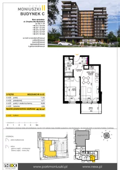 Mieszkanie, 40,70 m², 2 pokoje, piętro 4, oferta nr C - A 4.02
