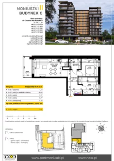 Mieszkanie, 54,46 m², 3 pokoje, piętro 10, oferta nr A 10.05