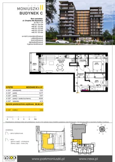Mieszkanie, 54,46 m², 3 pokoje, piętro 3, oferta nr A 3.07