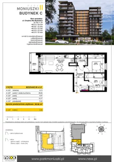 Mieszkanie, 54,46 m², 3 pokoje, piętro 5, oferta nr A 5.07
