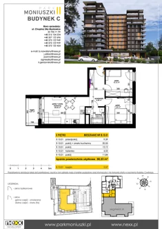 Mieszkanie, 58,23 m², 3 pokoje, piętro 10, oferta nr B 10.01