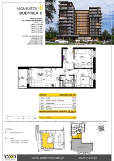 Mieszkanie, 58,23 m², 3 pokoje, piętro 3, oferta nr B 3.01