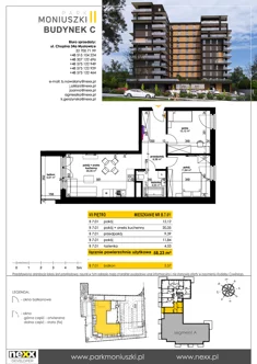 Mieszkanie, 58,23 m², 3 pokoje, piętro 7, oferta nr B 7.01