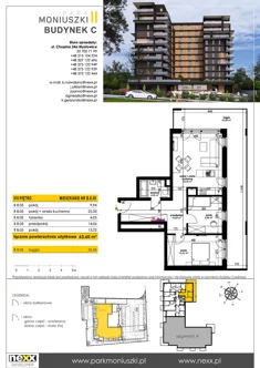 Mieszkanie, 63,60 m², 3 pokoje, piętro 8, oferta nr B 8.05