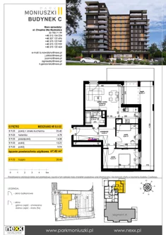 Mieszkanie, 67,42 m², 3 pokoje, piętro 9, oferta nr B 9.03