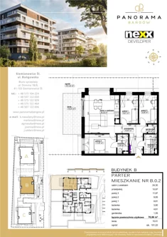 Mieszkanie, 76,86 m², 4 pokoje, parter, oferta nr B 0.2