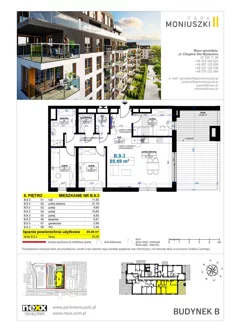 Mieszkanie, 85,49 m², 4 pokoje, piętro 8, oferta nr B 9.3