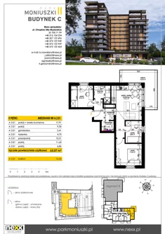 Mieszkanie, 63,07 m², 4 pokoje, piętro 2, oferta nr A 2.01