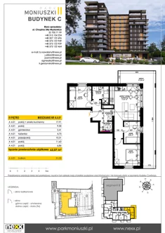 Mieszkanie, 63,07 m², 4 pokoje, piętro 4, oferta nr A 4.01
