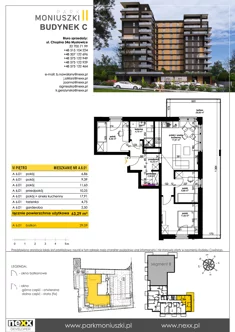 Mieszkanie, 63,29 m², 4 pokoje, piętro 6, oferta nr A 6.01