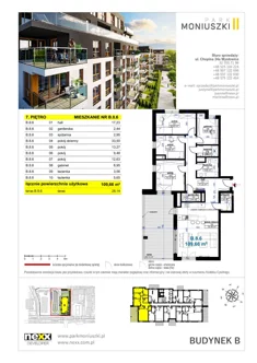 Mieszkanie, 109,66 m², 5 pokoi, piętro 7, oferta nr B 8.6