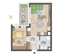 Mieszkanie, 40,48 m², 2 pokoje, piętro 2, oferta nr 13