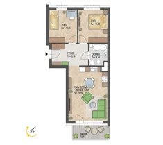Mieszkanie, 60,12 m², 3 pokoje, piętro 1, oferta nr 34