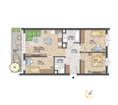 Mieszkanie, 70,04 m², 4 pokoje, piętro 1, oferta nr 55