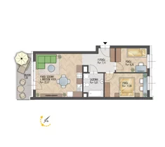 Mieszkanie, 53,53 m², 3 pokoje, piętro 1, oferta nr 74