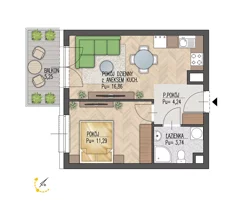 Mieszkanie, 36,13 m², 2 pokoje, parter, oferta nr 91