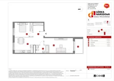 Mieszkanie, 57,65 m², 2 pokoje, piętro 4, oferta nr I/23