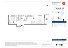 Mieszkanie, 43,68 m², 2 pokoje, piętro 6, oferta nr E/47