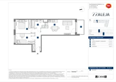 Mieszkanie, 54,39 m², 3 pokoje, piętro 3, oferta nr E/13