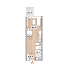 Mieszkanie, 28,34 m², 1 pokój, piętro 2, oferta nr A/D-A.02.03