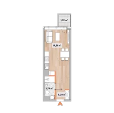 Mieszkanie, 28,32 m², 1 pokój, piętro 5, oferta nr A/D-A.05.02