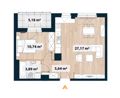 Mieszkanie, 48,29 m², 2 pokoje, piętro 1, oferta nr A/Sok-D.01.05