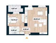 Mieszkanie, 48,79 m², 2 pokoje, piętro 2, oferta nr A/Sok-D.02.04