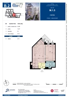Mieszkanie, 48,94 m², 2 pokoje, piętro 1, oferta nr B2/M/1/5