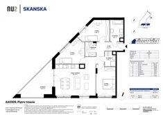 Mieszkanie, 92,75 m², 4 pokoje, piętro 3, oferta nr AA0309