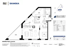 Mieszkanie, 92,67 m², 4 pokoje, piętro 4, oferta nr AA0409