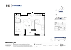 Mieszkanie, 55,22 m², 3 pokoje, piętro 5, oferta nr AA0505