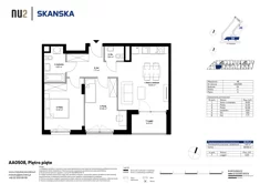 Mieszkanie, 58,16 m², 3 pokoje, piętro 5, oferta nr AA0508