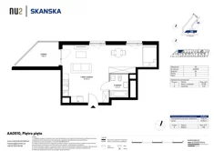 Mieszkanie, 41,23 m², 1 pokój, piętro 5, oferta nr AA0510