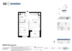 Mieszkanie, 34,69 m², 2 pokoje, piętro 1, oferta nr AB0104