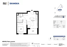 Mieszkanie, 34,82 m², 2 pokoje, piętro 4, oferta nr AB0403