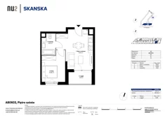 Mieszkanie, 34,82 m², 2 pokoje, piętro 6, oferta nr AB0603