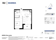 Mieszkanie, 35,47 m², 2 pokoje, piętro 6, oferta nr AB0604