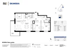 Mieszkanie, 74,94 m², 4 pokoje, piętro 6, oferta nr BC0604